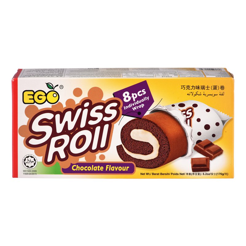Ego Swiss Roll - Chocolate 176g (8 per pack)