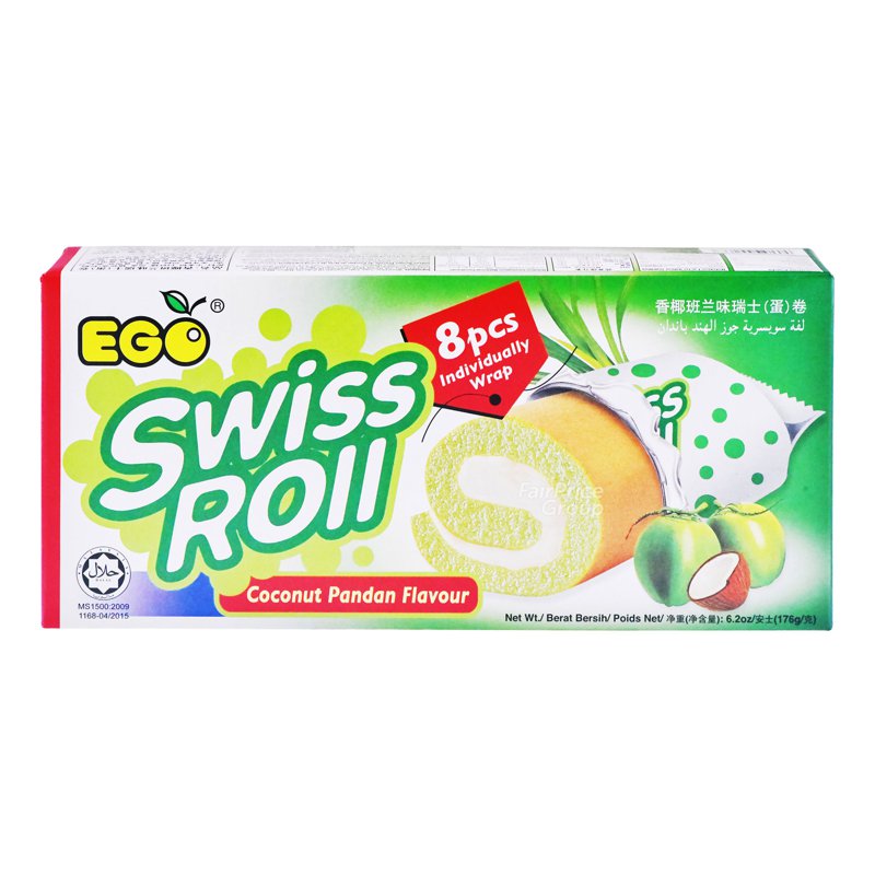 Ego Swiss Roll - Coconut Pandan 176g