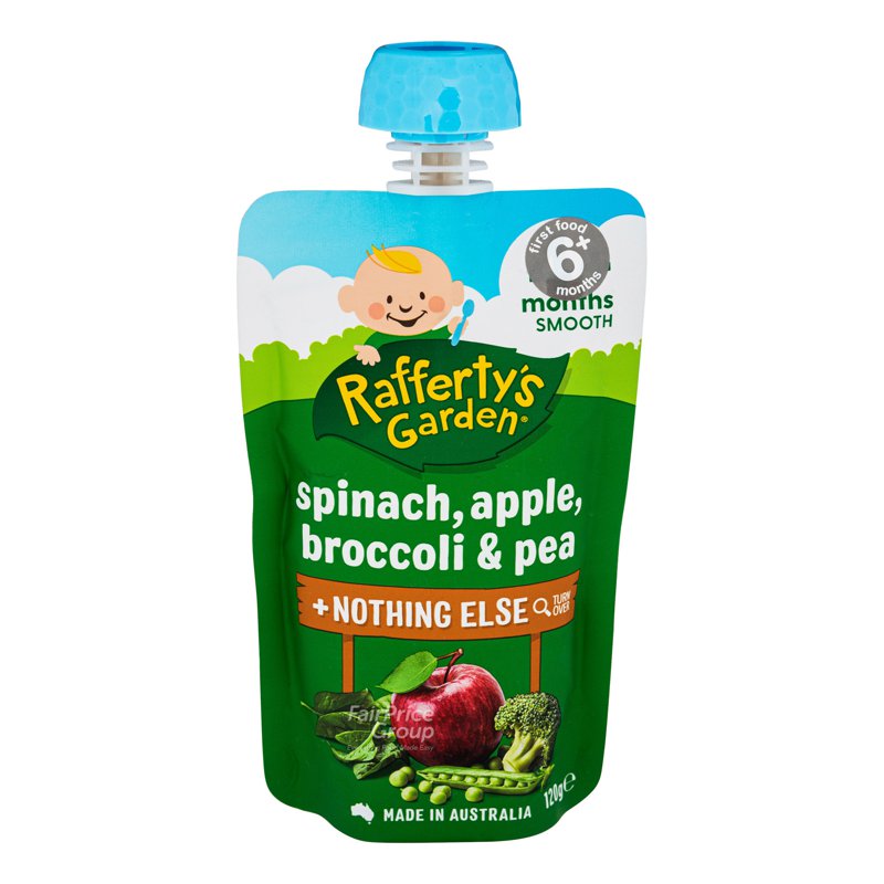 Rafferty'S Garden Baby Food - Spinach, Apple, Broccoli & Pea