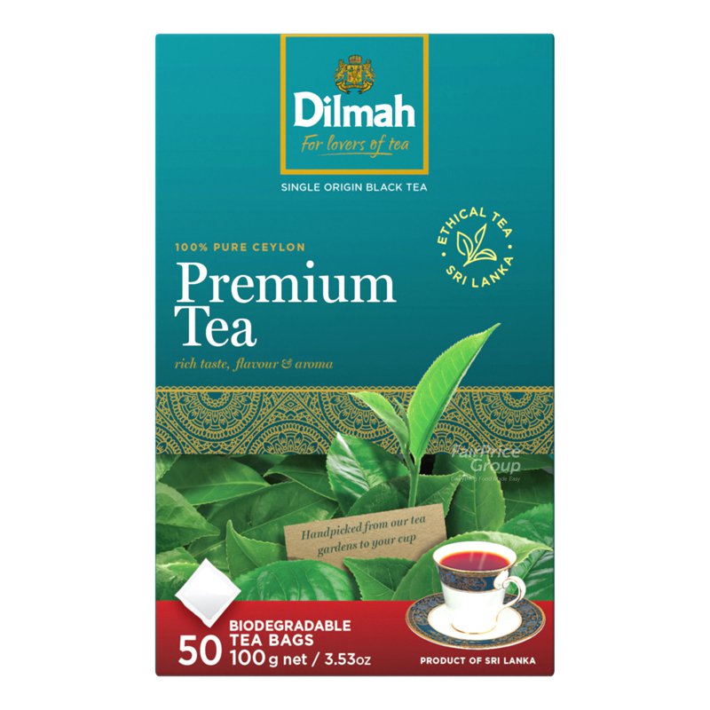 Dilmah Premium Pure Ceylon Tea Bags 100g (50 per pack)