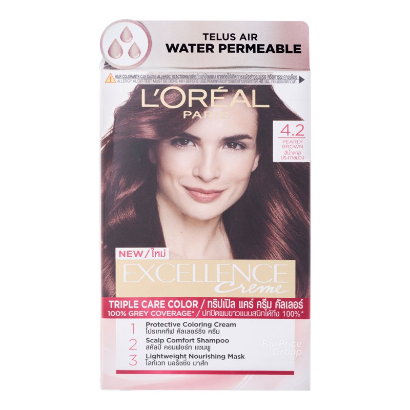 L'Oréal Paris Excellence Creme Hair Dye - 4.2 Pearly Brown 1 per pack