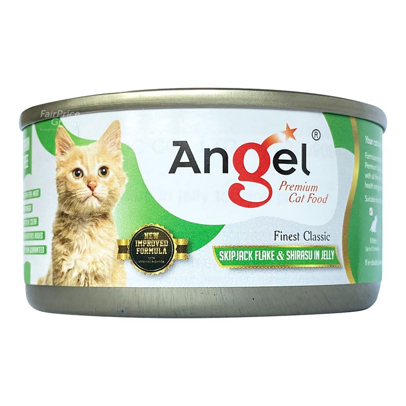 Angel Premium Cat Can Food - Skipjack Flake in Jelly with Shirasu
