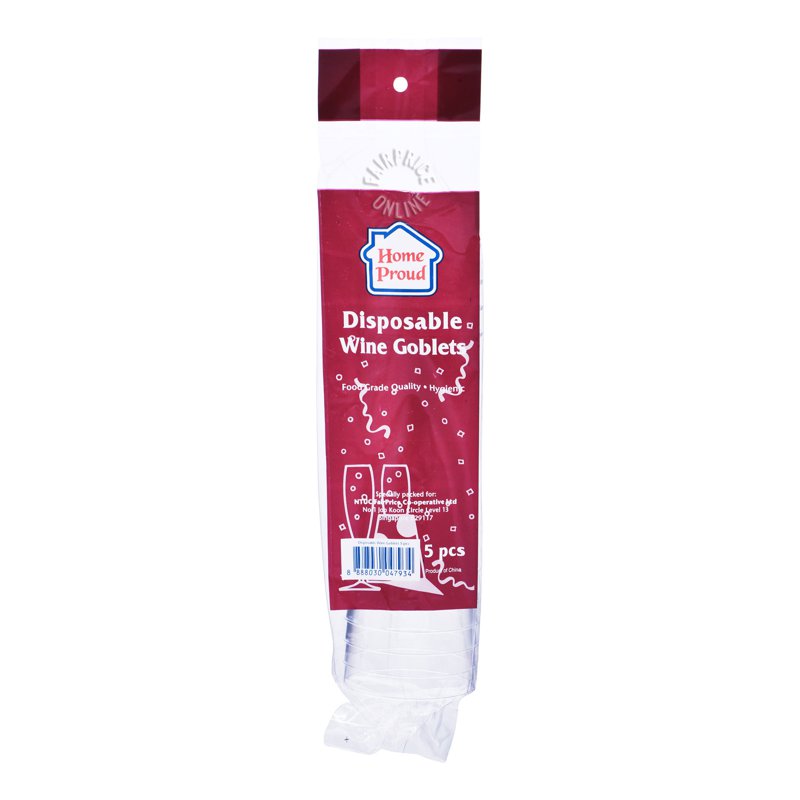 HomeProud Disposable Wine Goblets 5 per pack