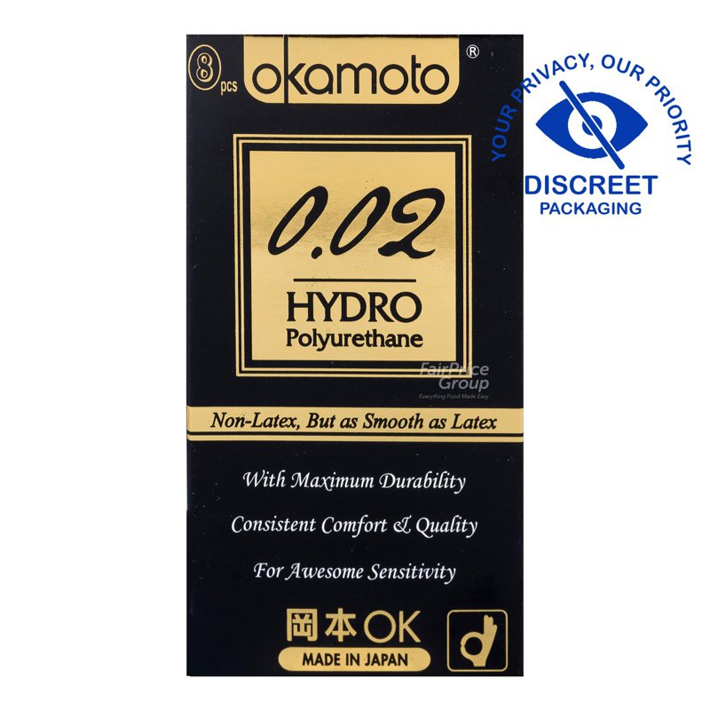 Okamoto Condom - Hydro Polyurehthane 8 per pack