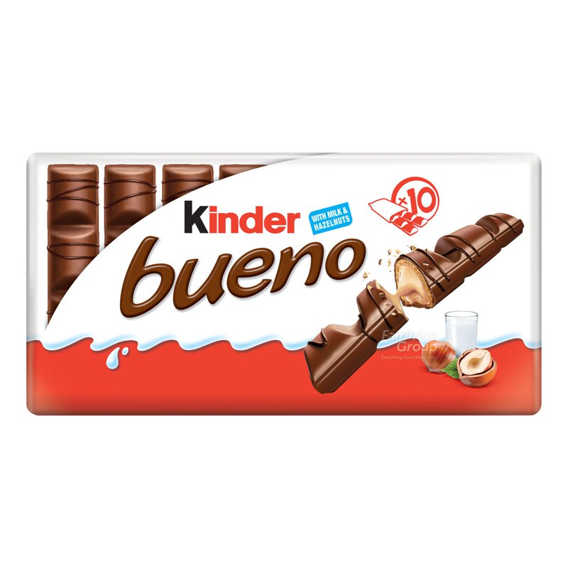 Kinder Bueno Chocolate Wafer Bar - Milk T2x10 Valuepack 8 + 2 free per pack