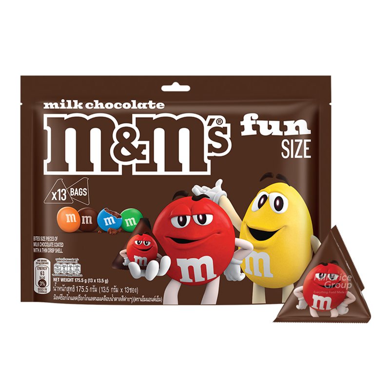 M&M's Chocolate Candies - Milk (Funsize) 175.5g (13 per pack)
