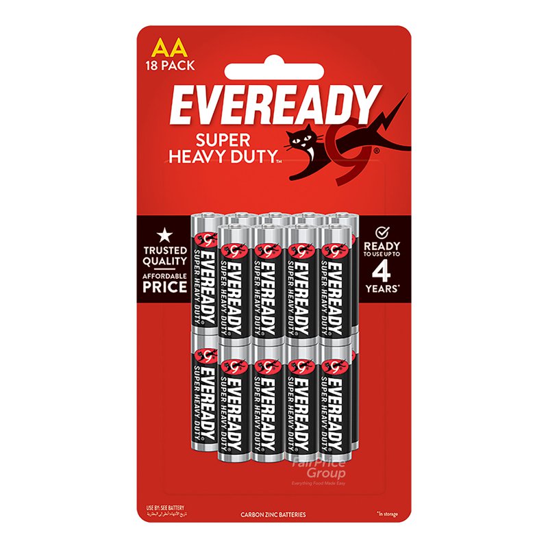 Eveready Battery - Super Heavy Duty (AA) 18 per pack
