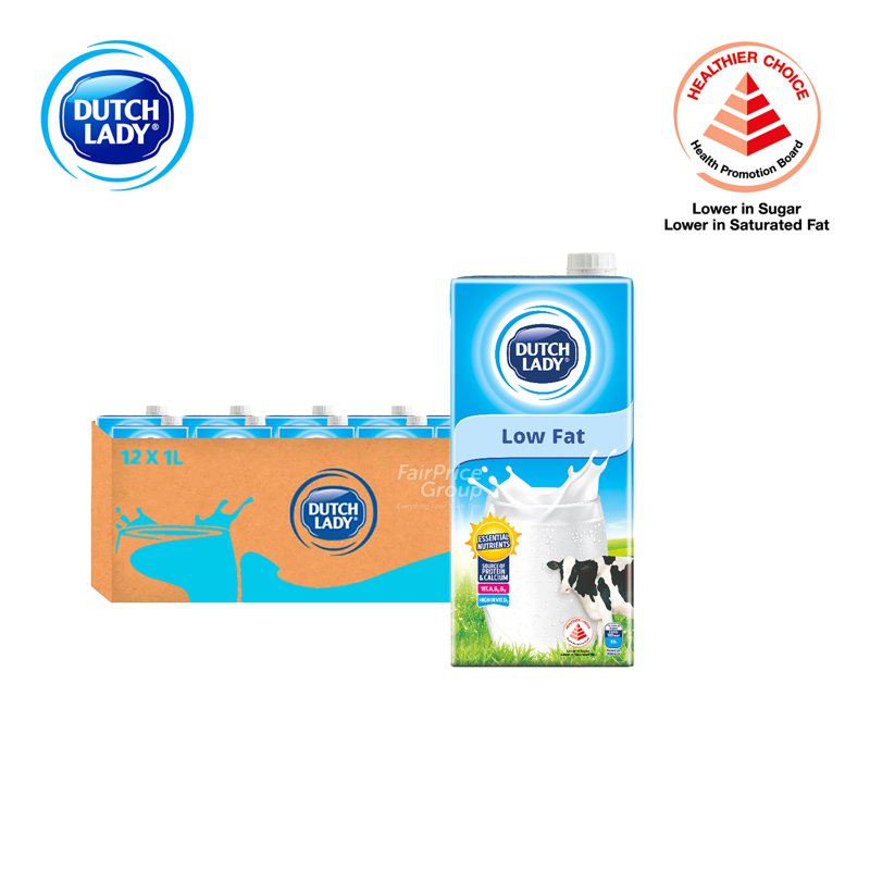 Dutch Lady Uht Milk - Low Fat (Plain) (Ctn)