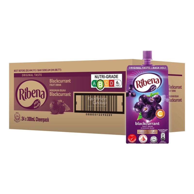 Ribena Blackcurrant Fruit Packet Drink - Regular (Ctn)