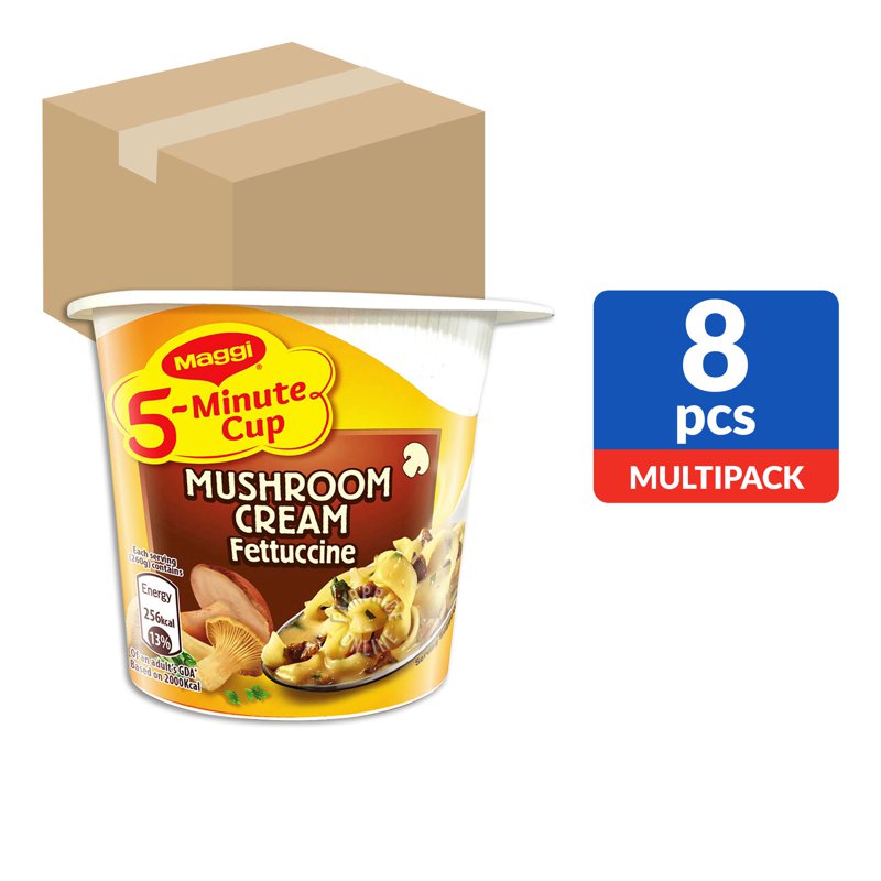 Maggi 5-Minute Instant CupPasta-MushroomCreamFettuccine (Ctn)