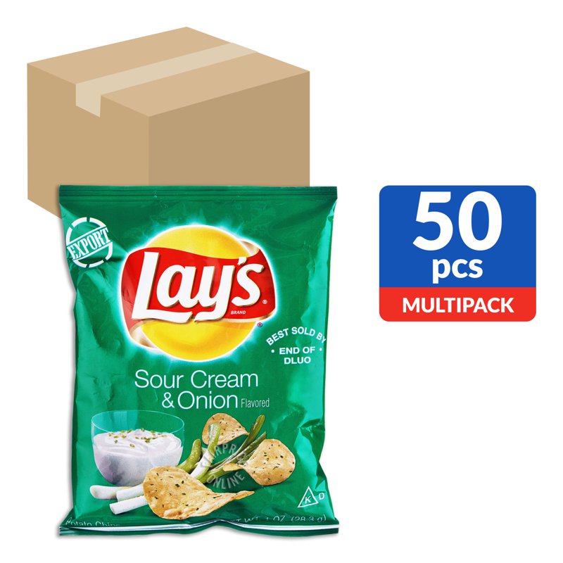 Lay's Potato Chips - Sour Cream & Onion 50 x 28.3g (CTN)