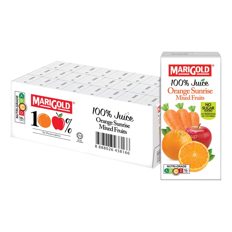 Marigold 100% Packet Juice - Orange Sunrise (Ctn)