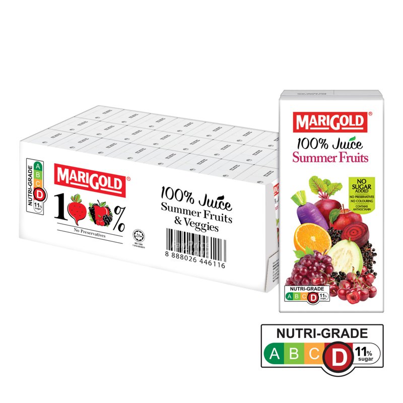 Marigold 100% Packet Juice - Summer Fruits (Ctn)