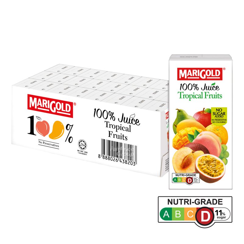 Marigold 100% Packet Juice - Tropical Fruits (Ctn)