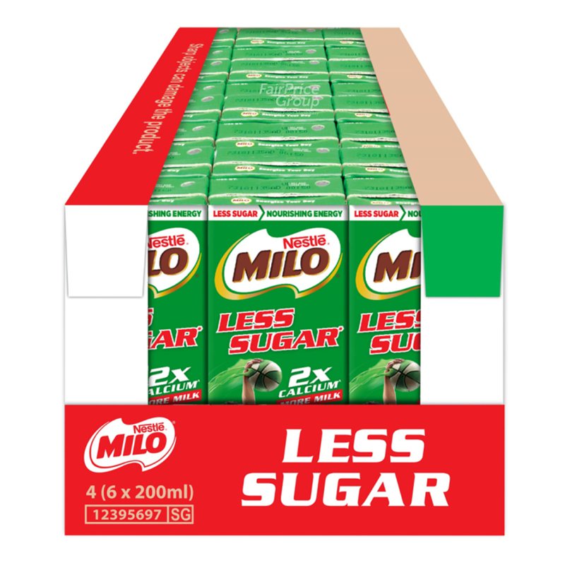 Milo Chocolate Malt Milk Uht Packet Drink -Less Sugar (Ctn)