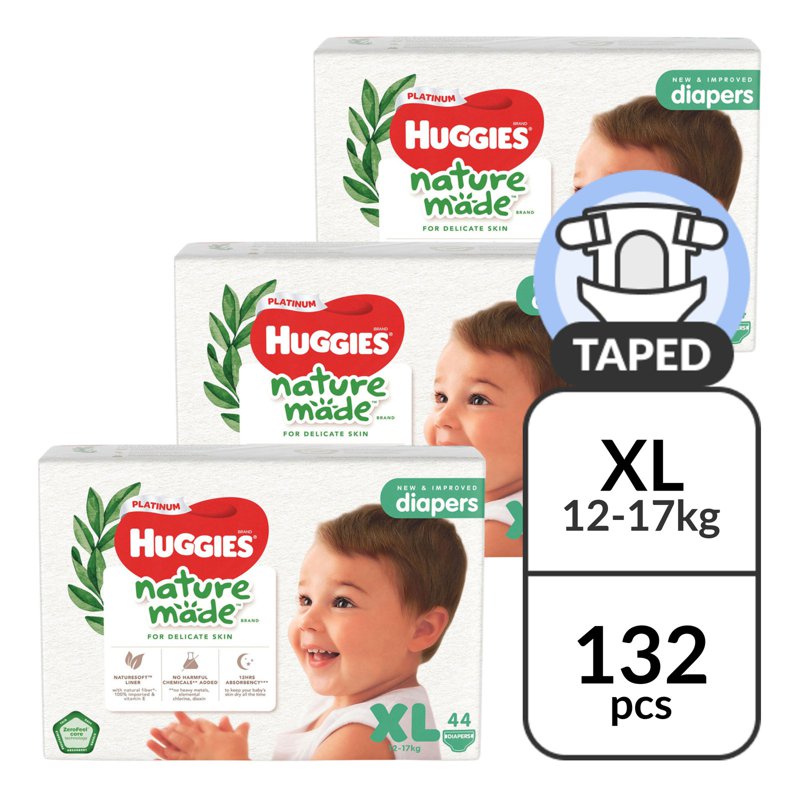 Huggies Baby Platinum Naturemade Tape Diapers