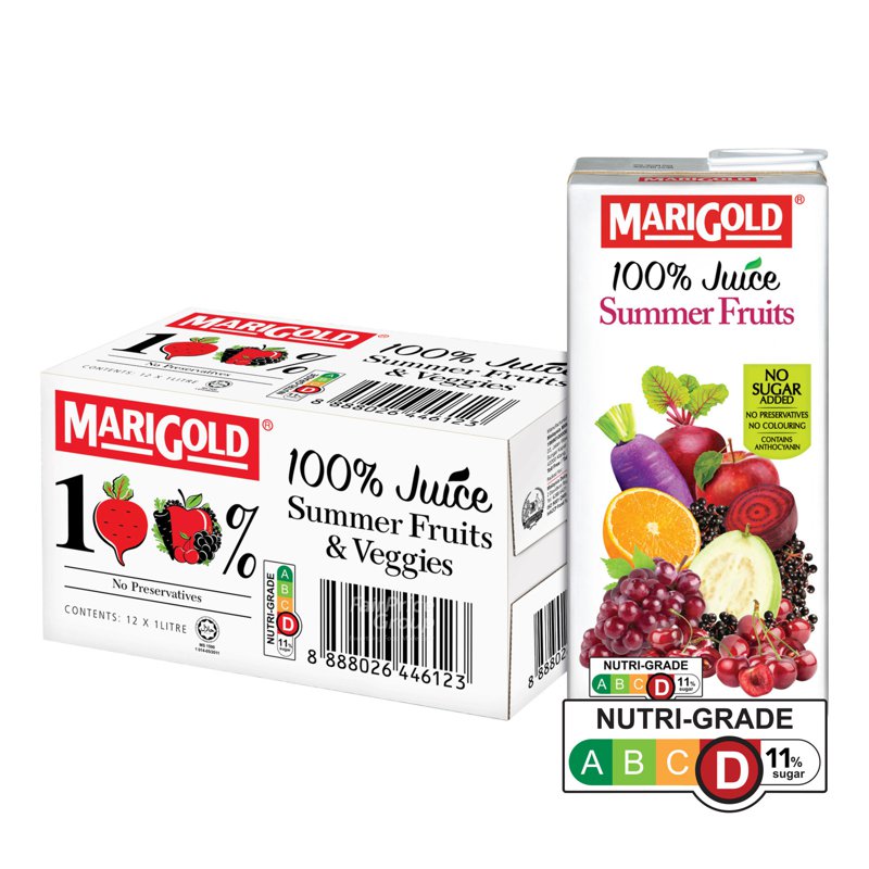Marigold 100% Packet Juice - Summer Fruits (Ctn)