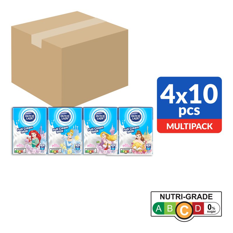 Dutch Lady Princess Uht Kid Milk - Full Cream (Ctn)