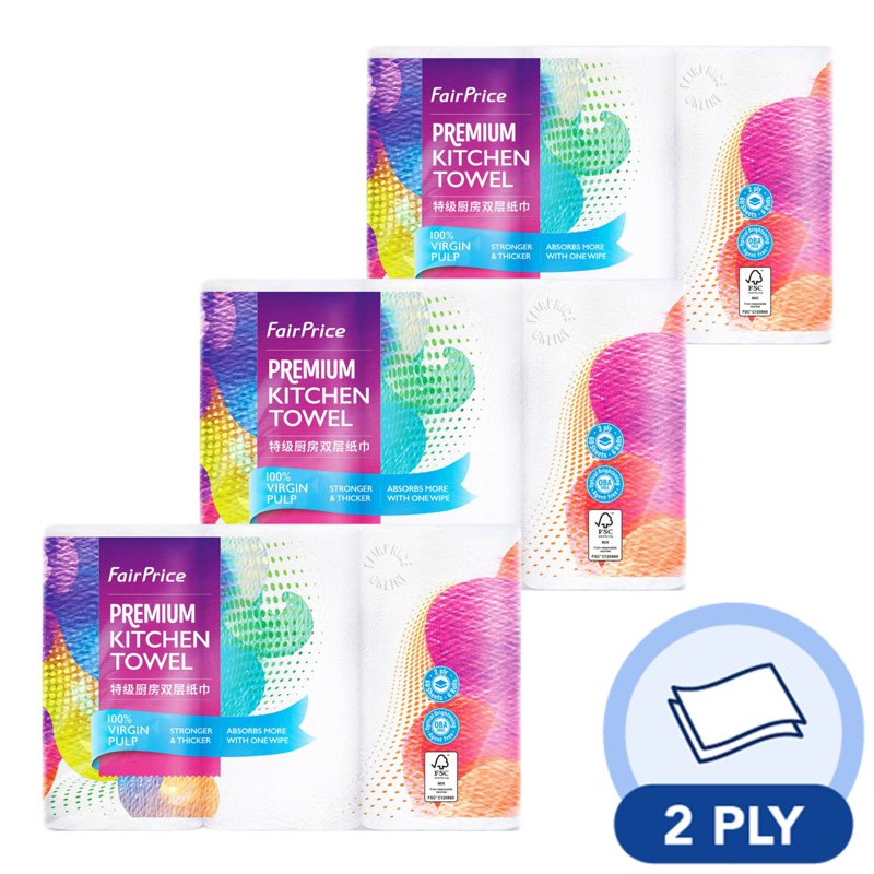Fairprice Premium Kitchen Towel 3 x 6 per pack (CTN)