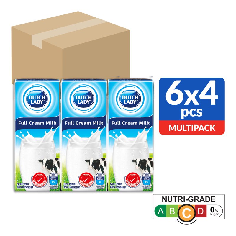 Dutch Lady Pure Farm Uht Flavoured Milk - Full Cream (Ctn)