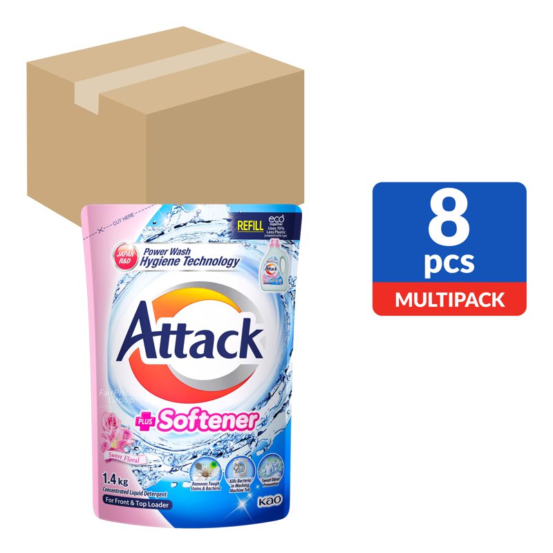 Attack Liquid Detergent Refill - Plus Softener (Ctn)