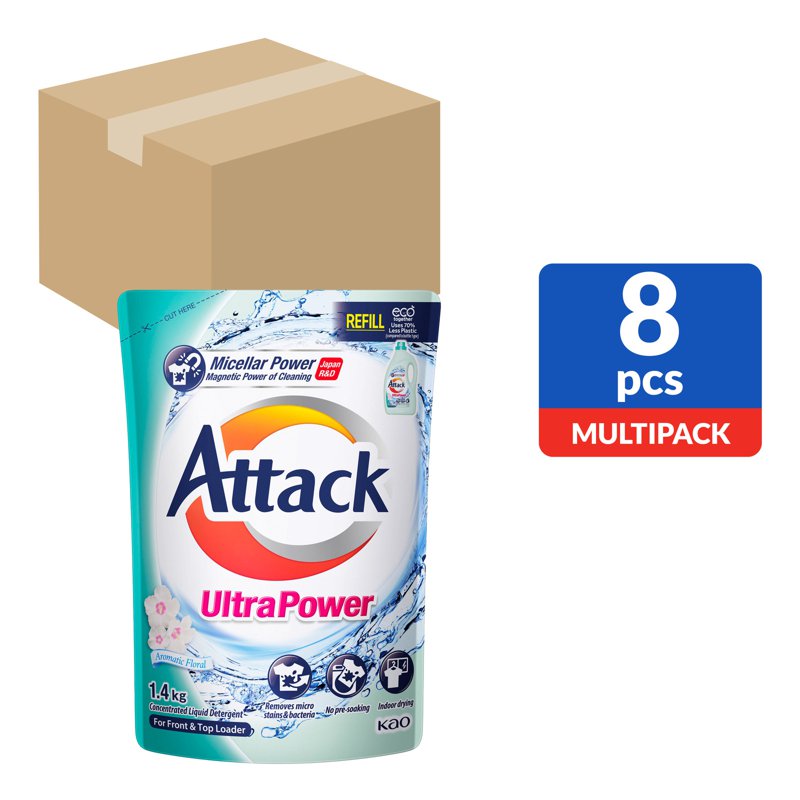 Attack Liquid Detergent Refill - Ultra Power (Ctn)