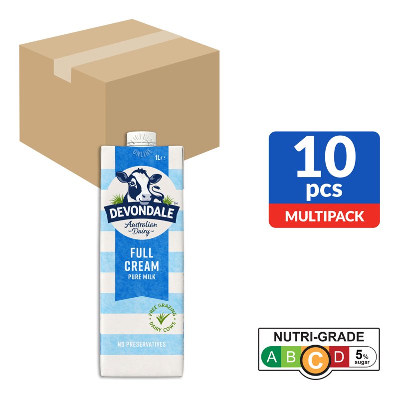 Devondale Uht Full Cream Pure Milk (Ctn)