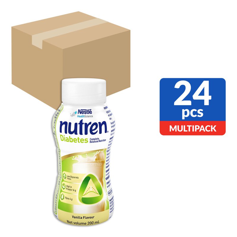 Nestle Nutren Diabetes Bottle Milk - Vanilla 24 x 200ml (CTN)