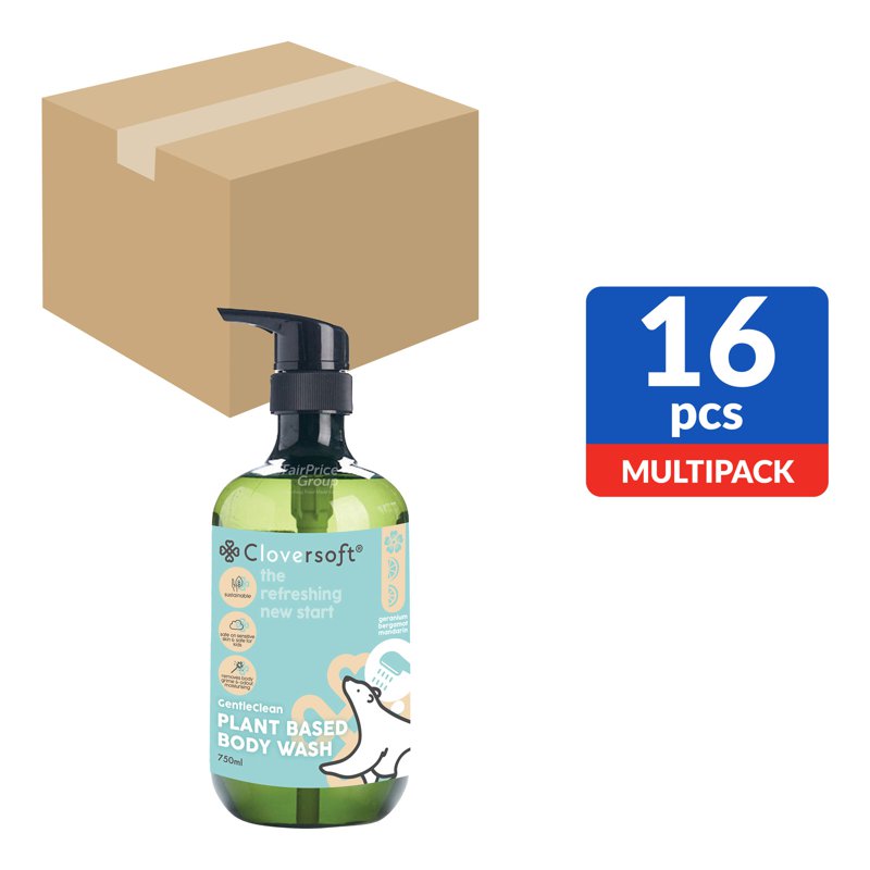 Cloversoft Plant-Based Body Wash - Geranium- Beragot- Mandarin (Ctn)