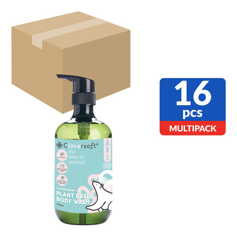 Cloversoft Plant-Based Body Wash - Lavender- Rosemary- Orange (Ctn)