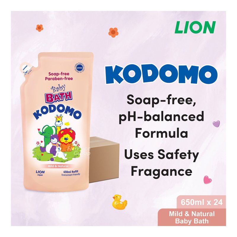 Kodomo Baby Bath Wash Refill - Mild & Natural