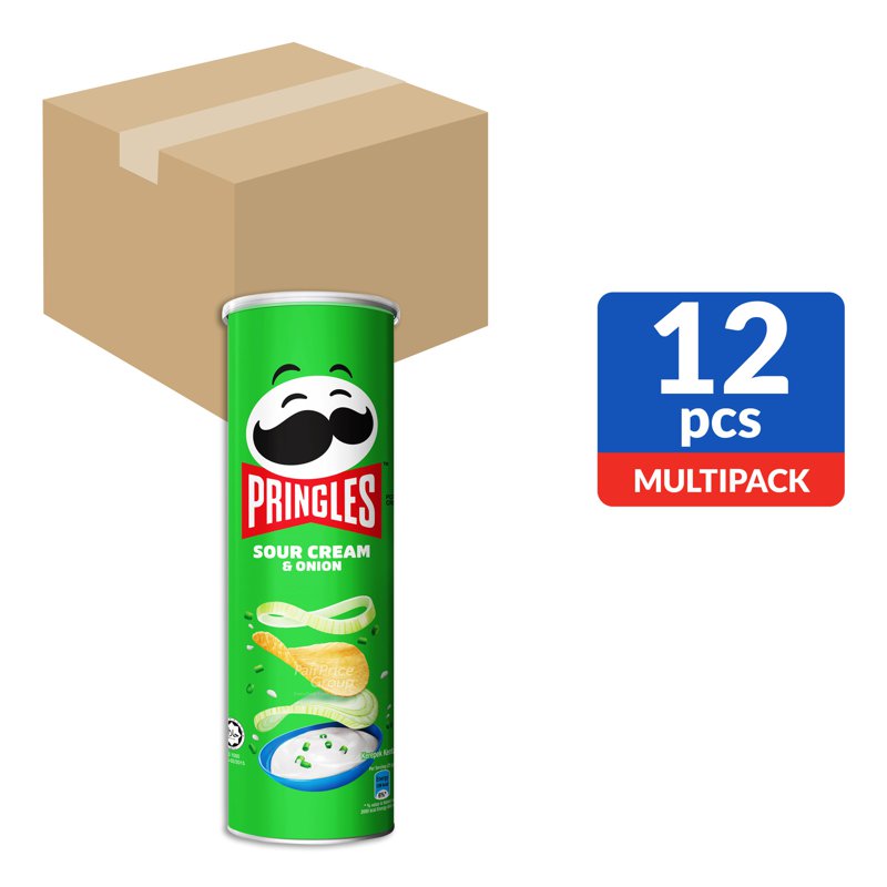 Pringles Potato Crisps - Sour Cream & Onion (Ctn)