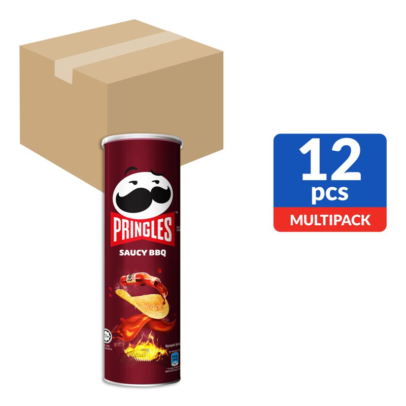 Pringles Potato Crisps - Saucy Bbq (Ctn)