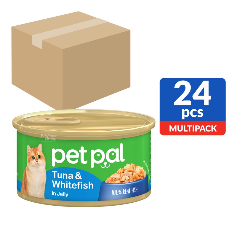 PETPAL Cat Can Food - Tuna & Whitefish in Jelly