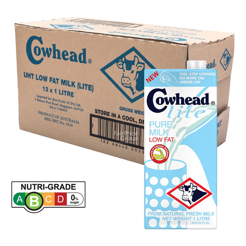Cowhead Uht Milk - Lite (Low Fat) (Ctn)