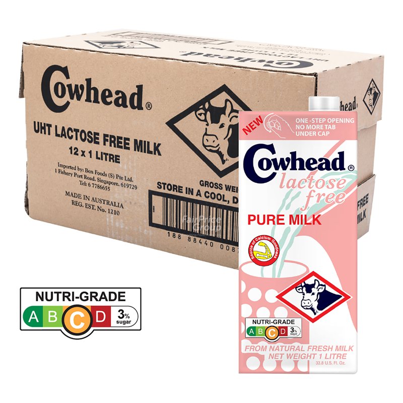 Cowhead Uht Milk - Lactose Free (Ctn)