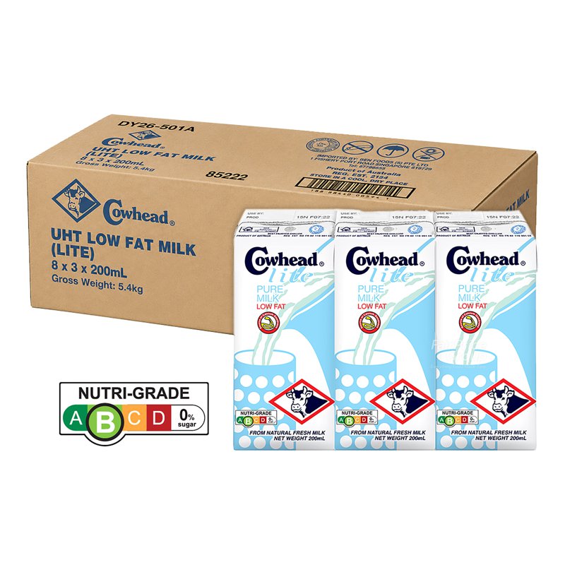 Cowhead Uht Pure Milk - Low Fat (Ctn)
