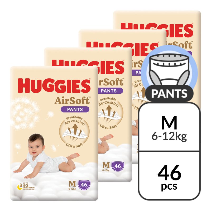 Huggies AirSoft Diapers Pants (CTN)