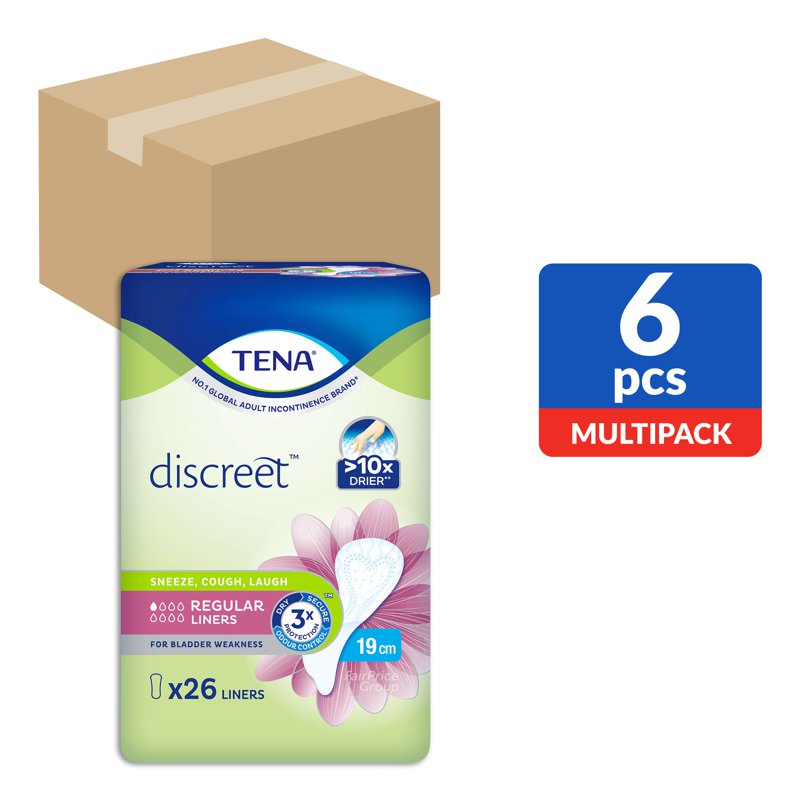 TENA Lady Regular Liners - 19cm 6 x 26 per pack