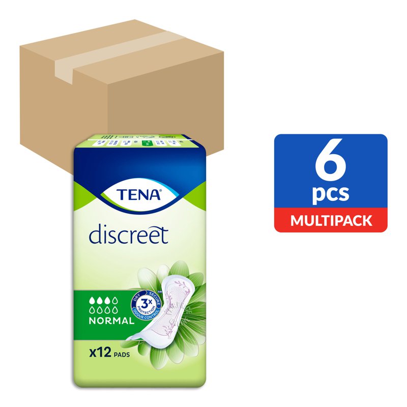 TENA Lady Discreet Pads - Normal 6 x 12 per pack