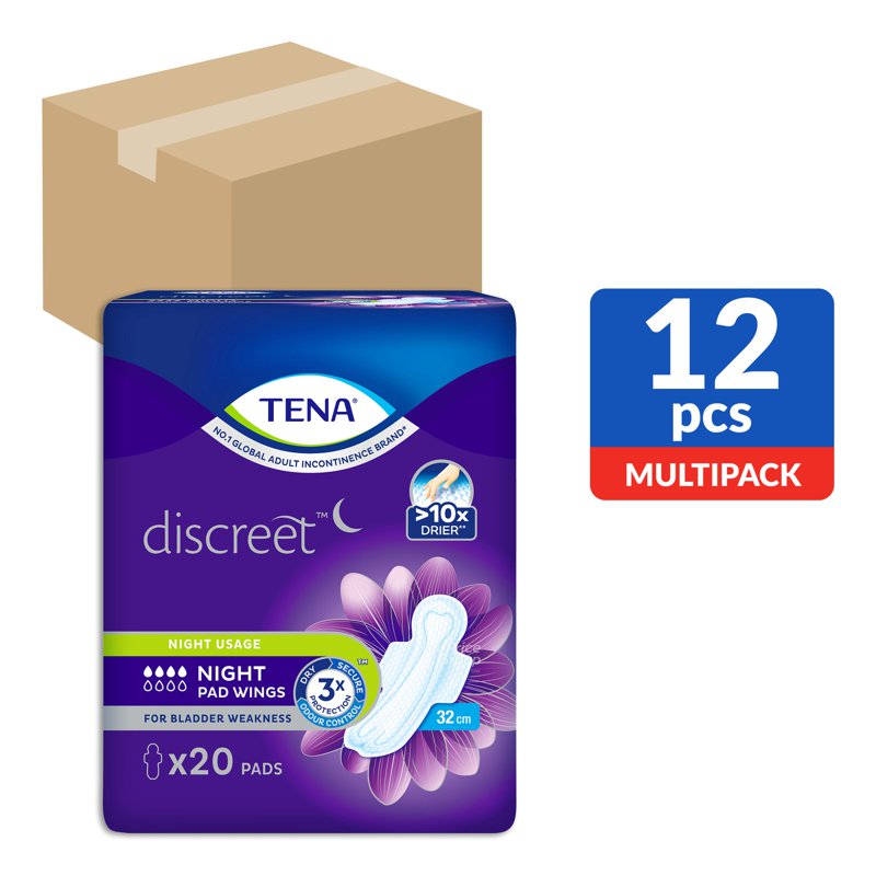 TENA Lady Discreet Night Pad 12 x 20 per pack