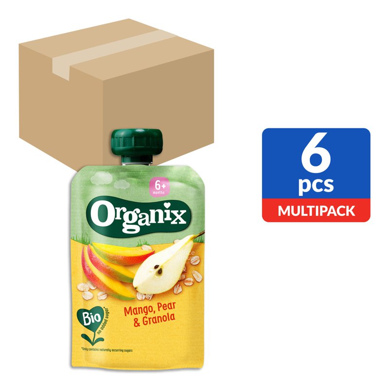 Organix Fruit Puree Pouch - Mango, Pear & Granola (Ctn)