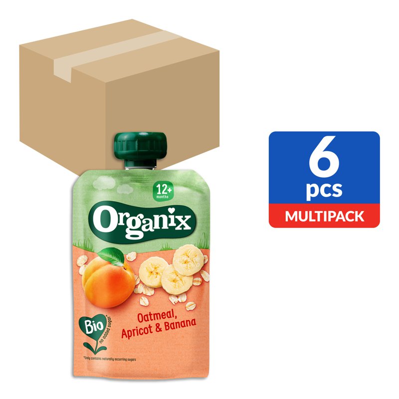Organix Puree Pouch - Oatmeal, Apricot and Banana (Ctn)