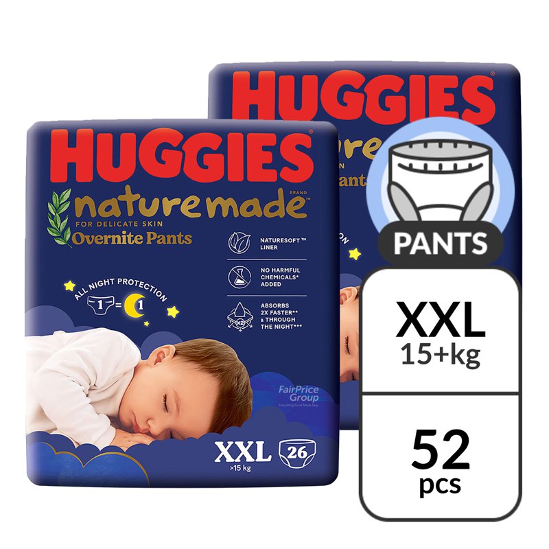 Huggies Baby Diaper Naturemade Overnite Pants