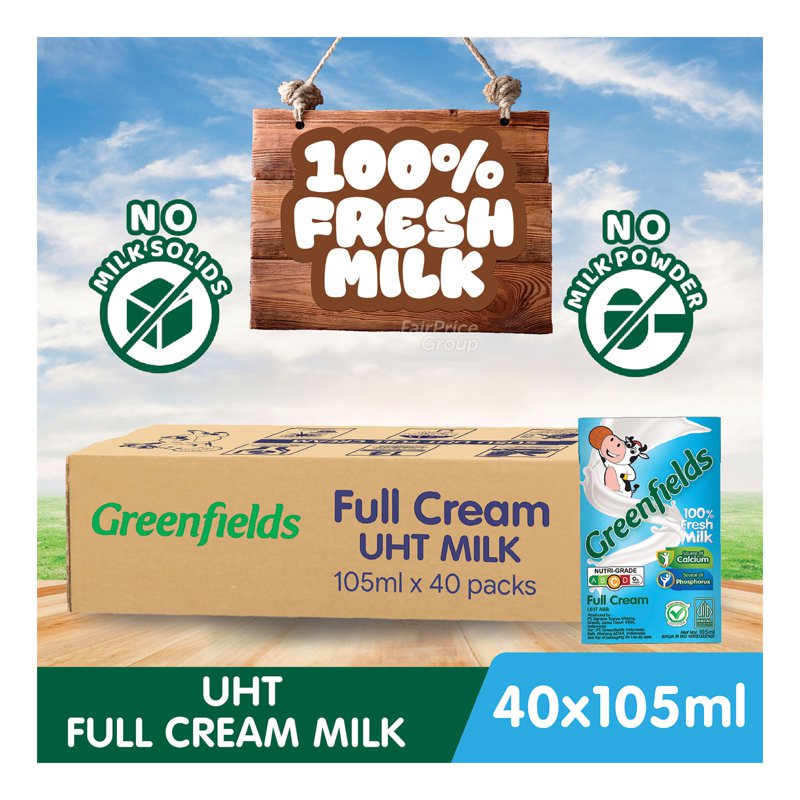 Greenfields Greenfield Uht Milk - Full Cream (Small)
