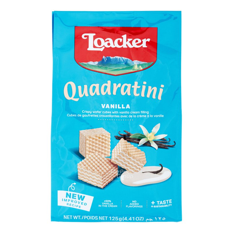 Loacker Quadraitini Bite Size Wafer Cookies - Vanilla