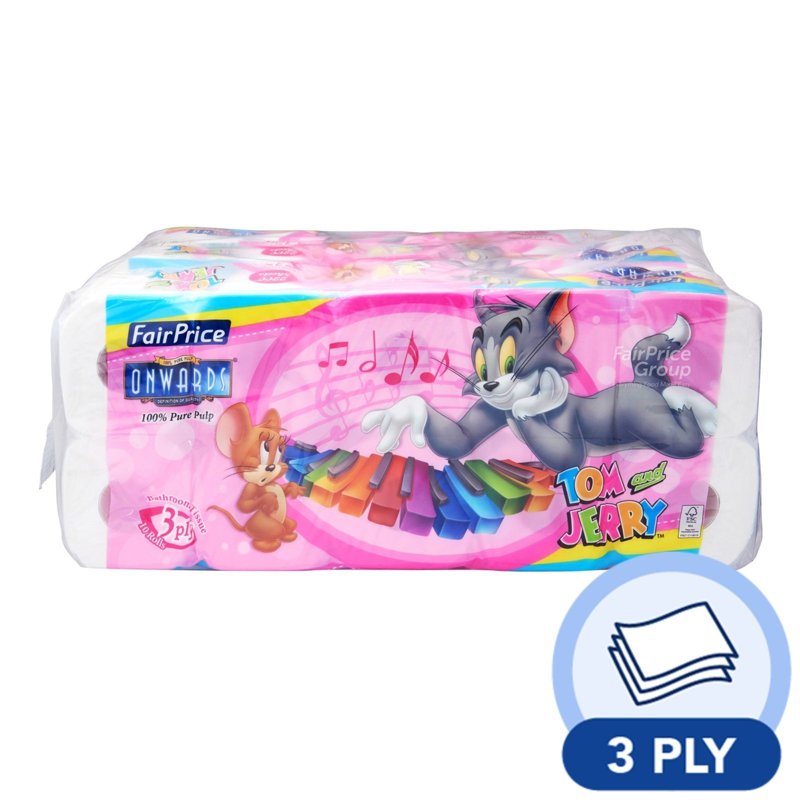 Fairprice Onwards Toilet Tissue Roll - 3 Ply 30 x 220 per pack