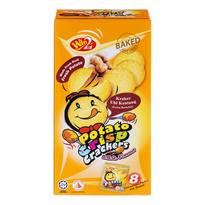 Win2 Baked Potato Crisp Crackers - Bbq (8 per pack)