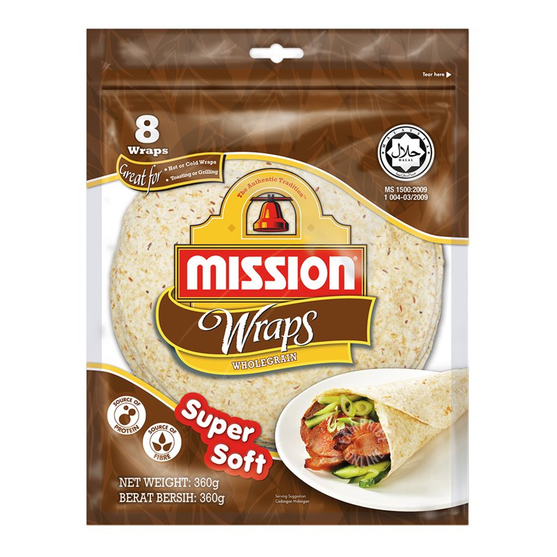 Mission Wraps - Wholegrain 360g (8 per pack)