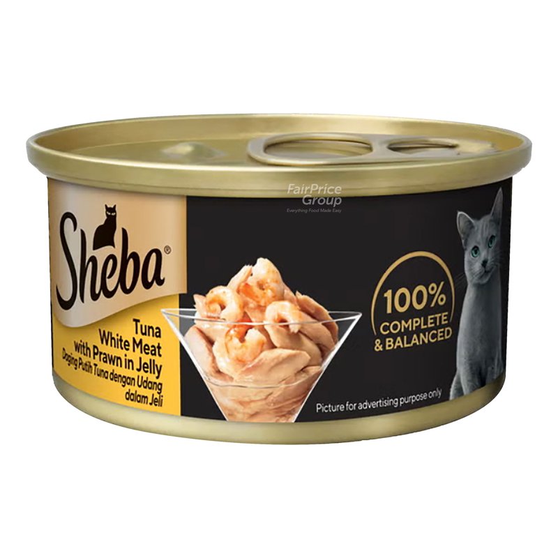 Sheba Cat Can Food - Tuna White Meat with Prawn in Jelly